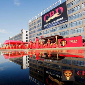 CBD家具十周年庆典88人威风锣鼓队