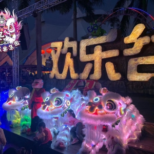 欢乐谷 驻演灯光狮
